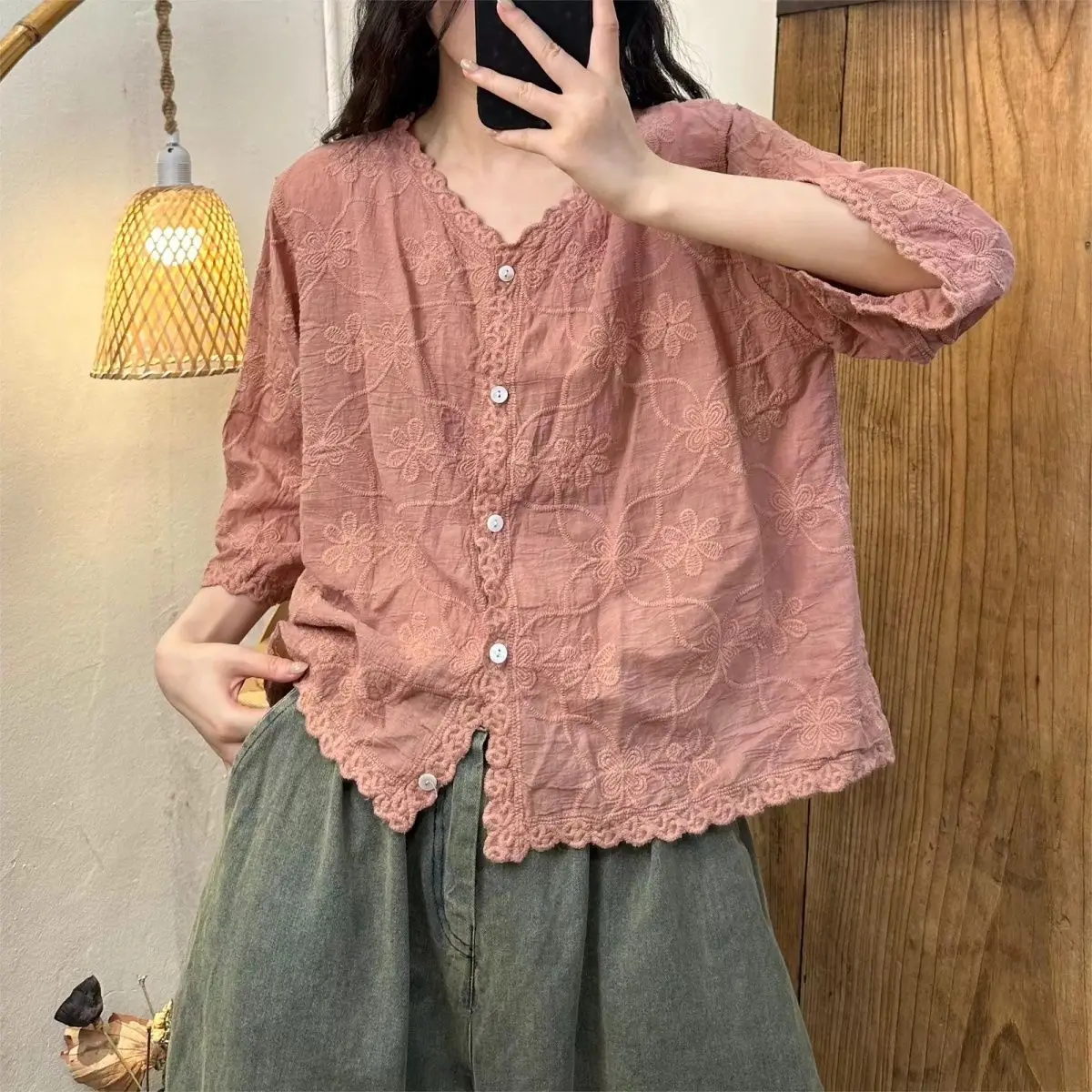 Colete curto bordado mulher moda manga curta coletes de ponto aberto casacos moda feminina colete vintage solto topo femme z124