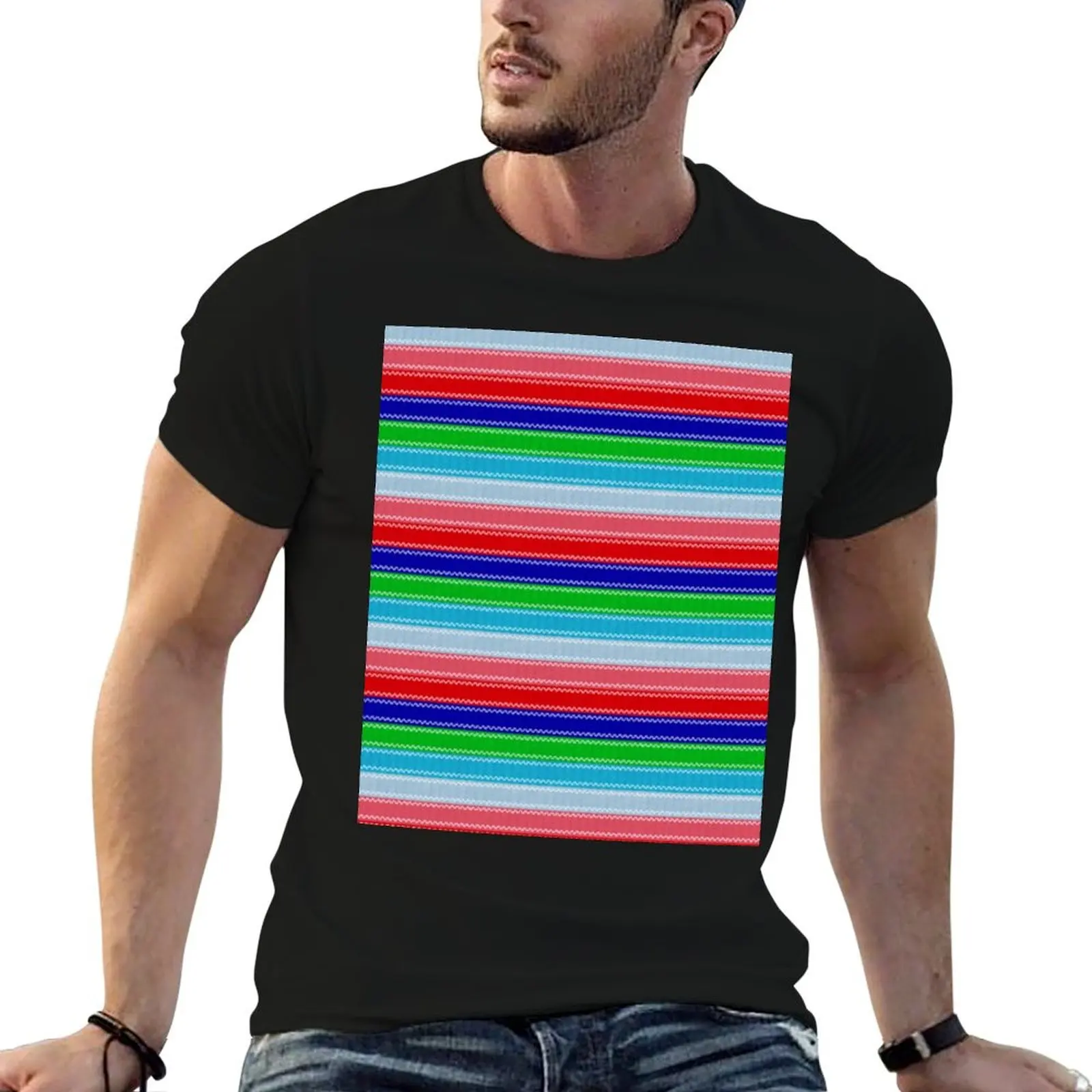 

chucky striped chucky doll pattern halloween special rainbow patterns T-Shirt anime tshirt anime men t shirt