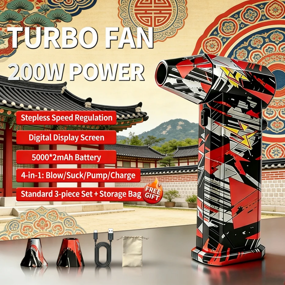 

X9 Turbo Fan Jet 300000RPM Turbo Jet Blower Бесщеточный пылесос Вентилятор для ПК/клавиатуры/дома/автомобиля Очистка воздуходувка