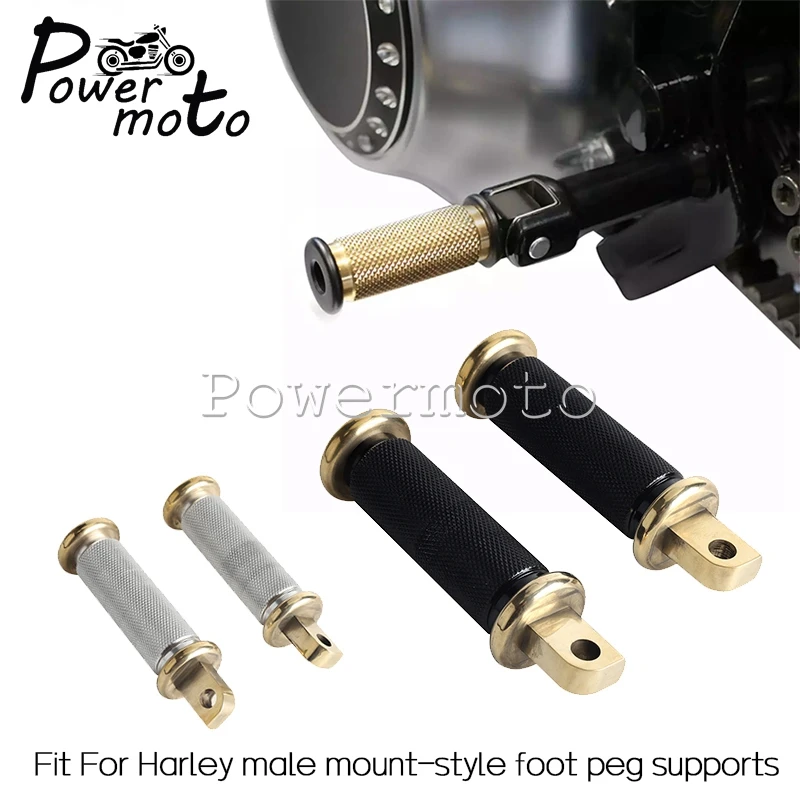 Motorcycle 10mm Male-Mount Foot Pegs Footrest Footpegs For Harley Sportster Iron Touring Softail Kawasaki Suzuki Yamaha Honda