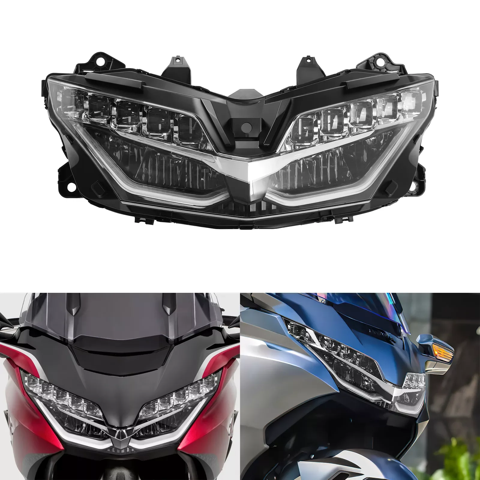 

Front Headlight Assembly Headlamp For Honda Goldwing GL1800 2018 2019 2020 2021 2022 2023 2024 Motorcycle Accessories