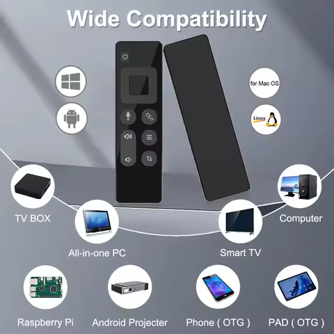 T8 Voice Remote Control 2.4G Mini Wirless Air Mouse With IR Learning Remote Control For PC Tablet Smart Android TV Box Linux