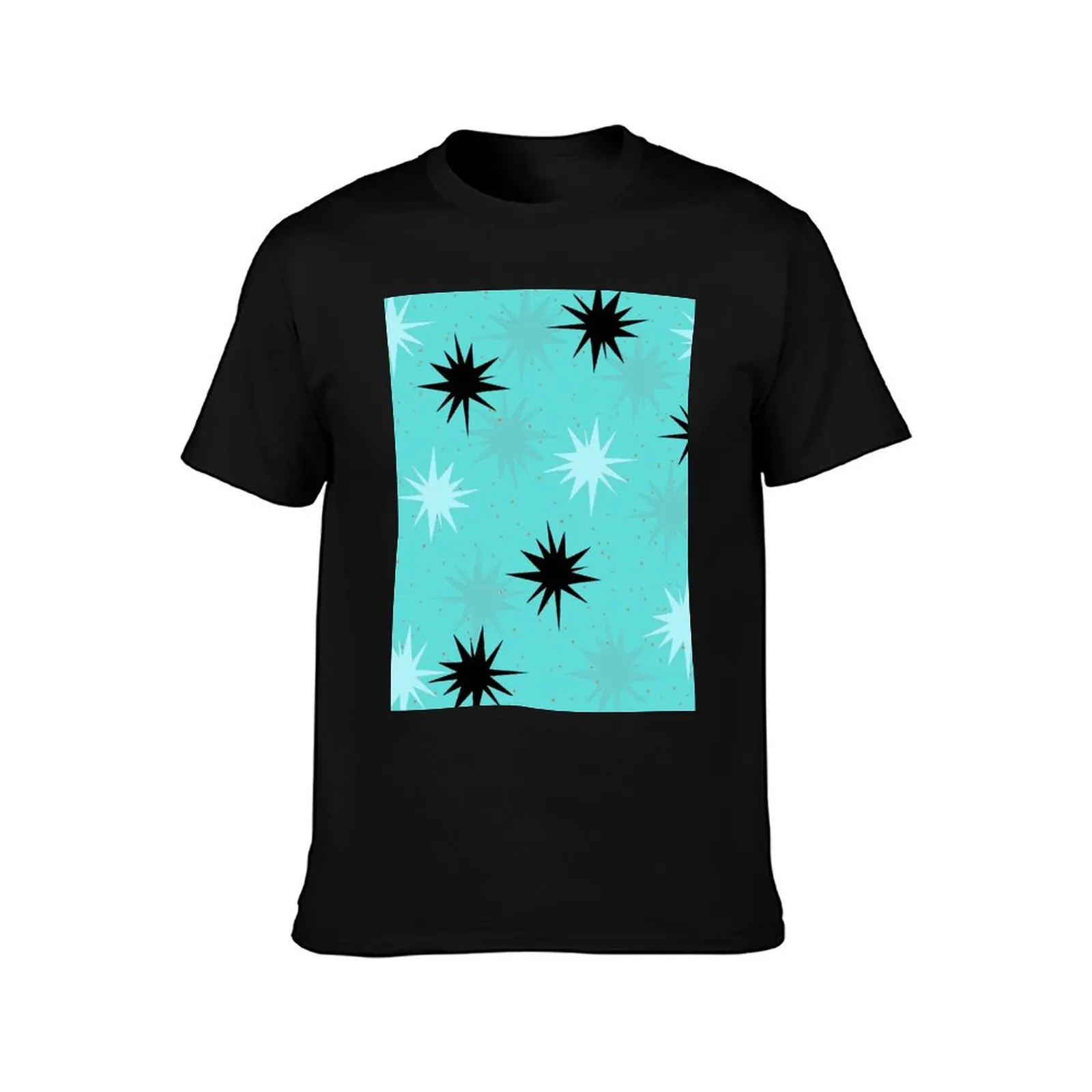 Mod Atomic Turquoise Starburst T-Shirt Trend Art Print T-Shirt
