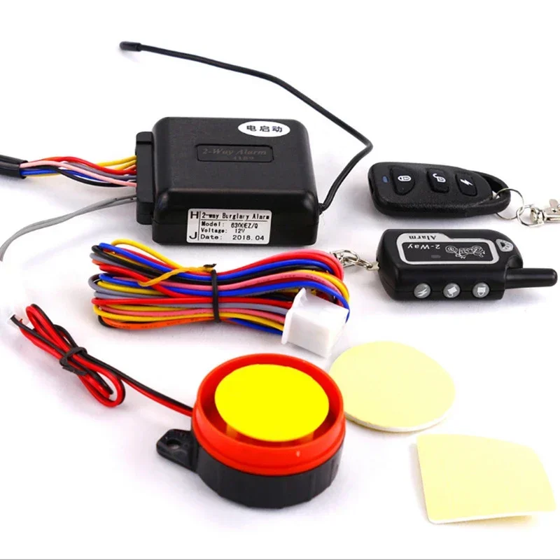 Universal Two-way Motorcycle Scooter Anti-theft Security Alarm System Moto Remote Control Engine Start Alarme Moto Speaker Key