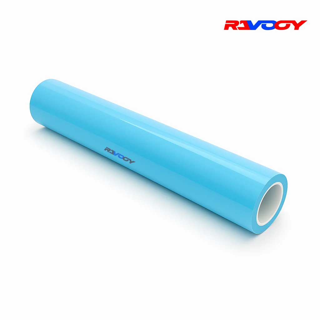 高品質光沢のあるスカイブルービニールラップフィルム自己粘着オートチューニングビニールラップステッカー耐久性のある塗装保護フィルム