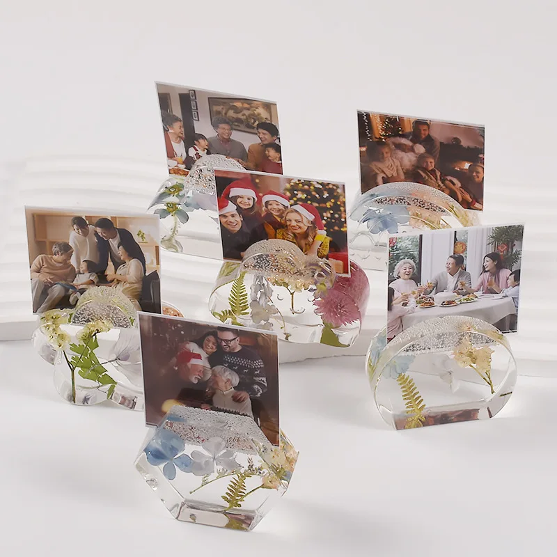 Rainbow Heart Cloud Business Card Silicone Mold Office Desktop  Decoration Signature Clip Resin Epoxy Mold Name Card Display