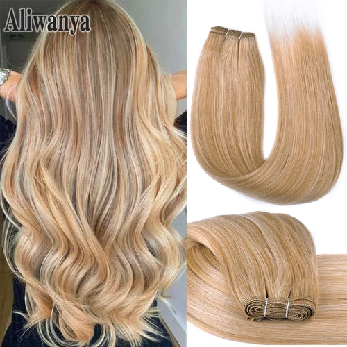 Mechones de pelo liso de hueso para salón, extensiones de cabello liso de alta temperatura, tejido sintético súper largo Yaki