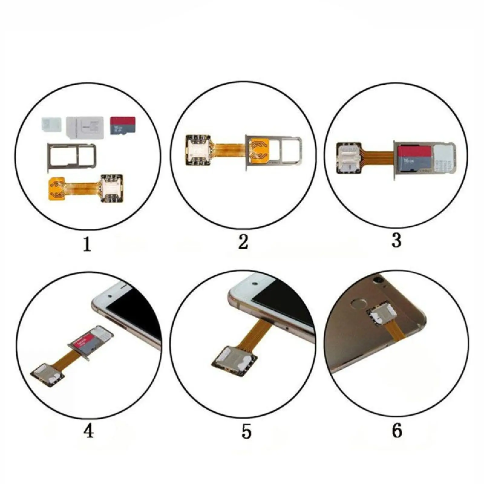 Adaptador híbrido de tarjeta SIM doble, Micro SD para extensor de Android 2, Nano Micro SIM para teléfono Xiaomi y Samsung