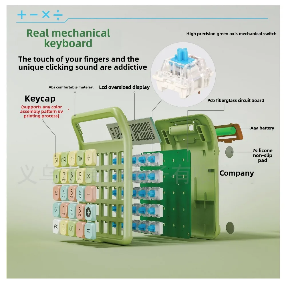 Korea Calculator Simple Solid Color High keyboard Computer Students Cute Electronic Calculator For Office School Home Stationery
