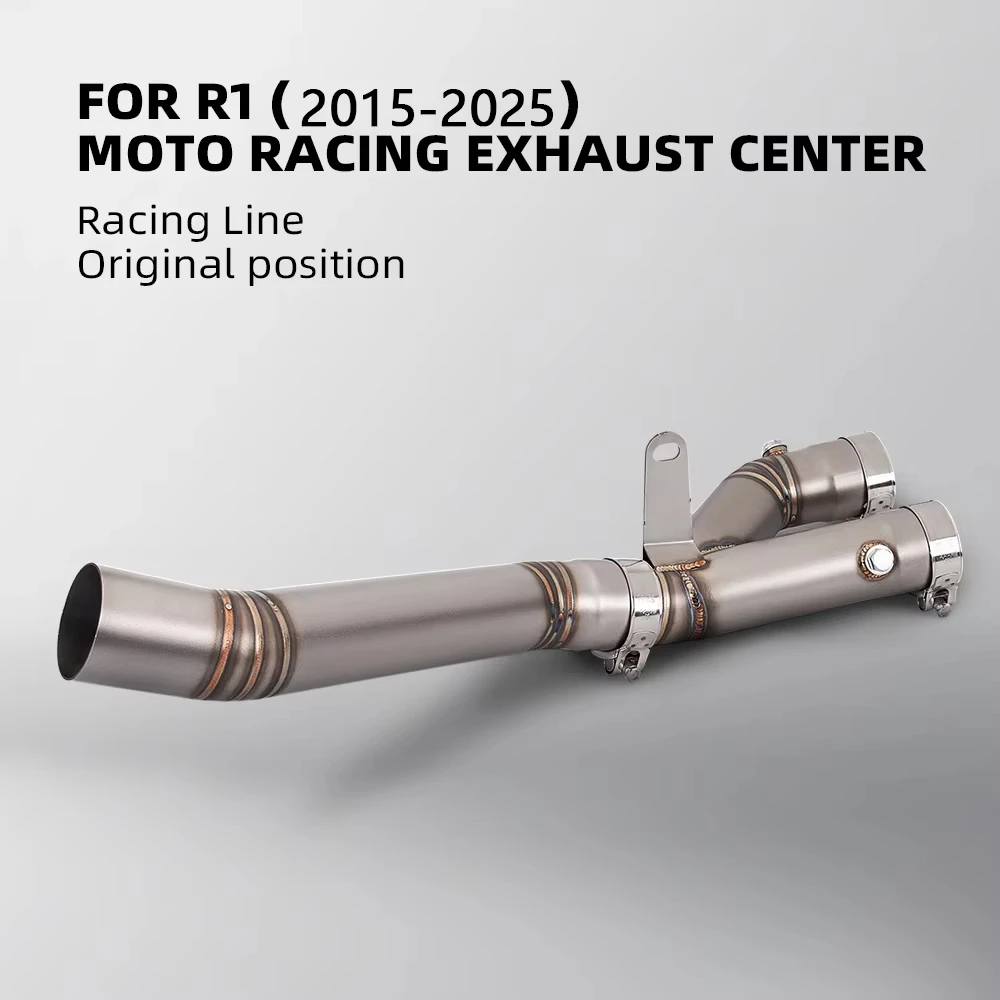 High Quality Muffler For Yamaha YZF R1 MT-10 MT10 FZ-10 2015 2025 Motorcycle Escape System Exhaust mid Link Pipe