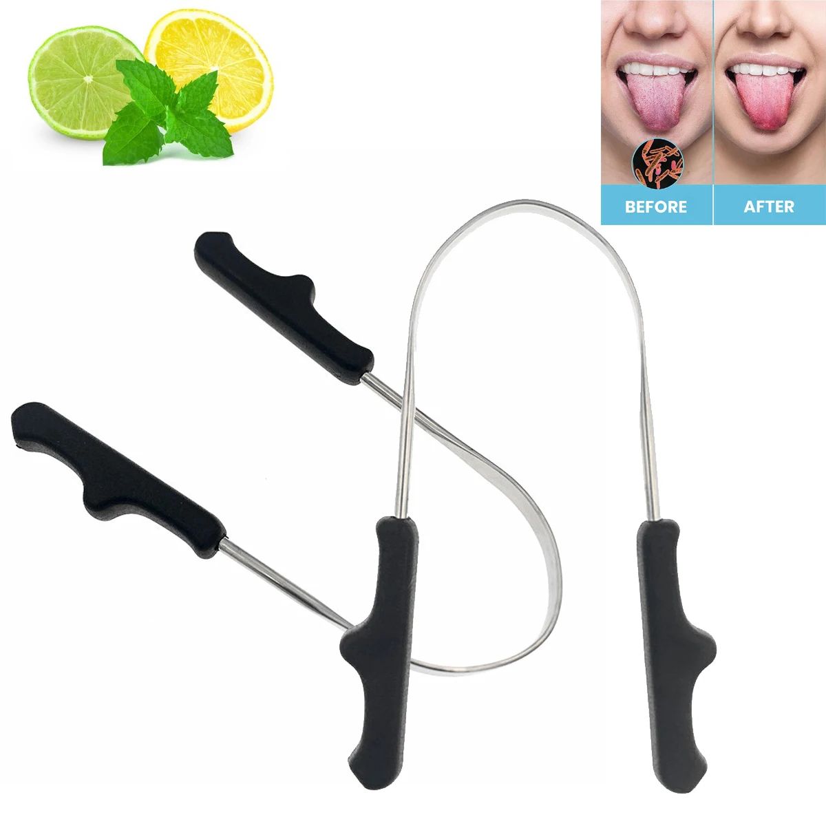 

1 шт. скребок для языка из нержавеющей стали, очиститель языка, удаление неприятного запаха изо рта, инструменты для ухода за полостью рта