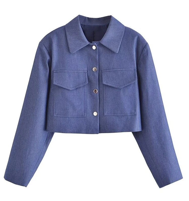 

Short Women's Jacket Shoulder Pads Versatile High Waist Pants Fashion Set 2023 Autumn New Style Versatile Short Coat with Sho...