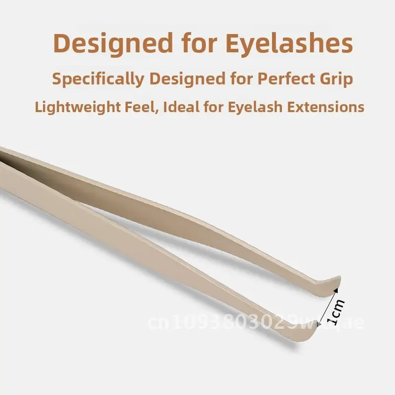 Hochpräzise Edelstahl-Augenbrauen-Clip-Pinzette zum Pfropfen falscher Wimpern, handgefertigt, runder Kopf, Wimpernzange, Make-up-Werkzeug