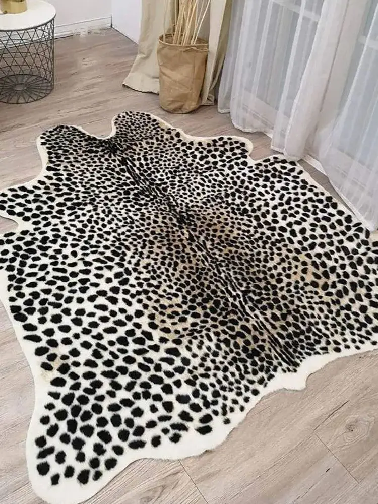 Tapis VIKAMA-tapis de chevet en Faux Animal pour chambre à coucher et salon-tapis Durable et facile à nettoyer pour la décoration de la maison