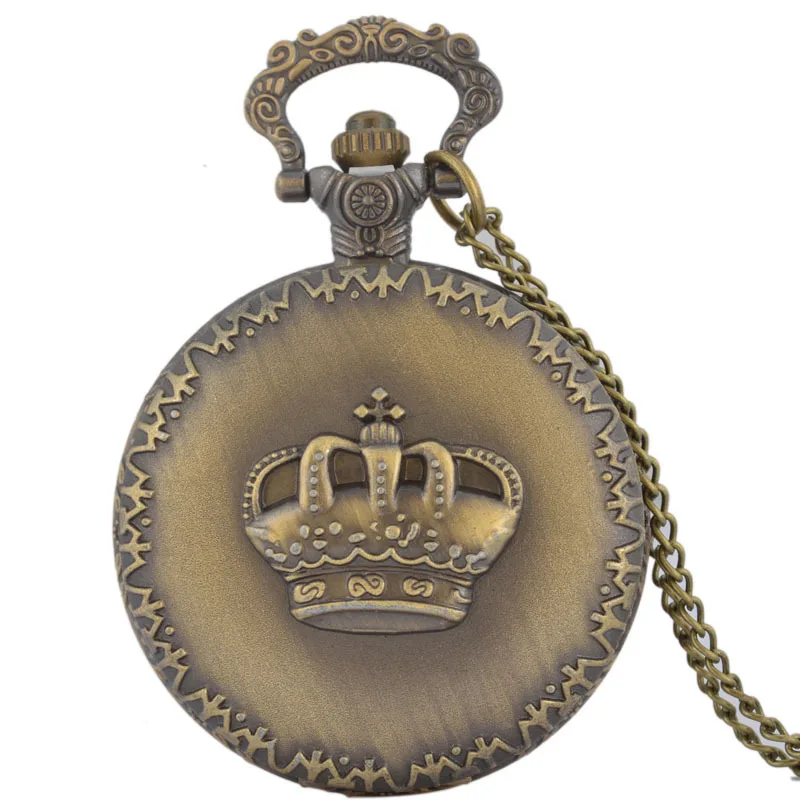 Vintage Bronze Carving Quartz Pocket Watch for Men Engraved Hollow Bird Cage Case Fob Chain Clock for Collection Gift Display