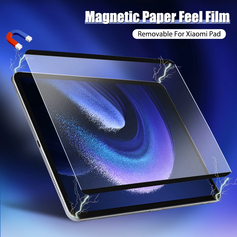 Paper Magnetic Like Screen Protector For Xiaomi Pad 6 5 Pro 11 inch 6s Pro 12.4 Reusable Film No Glass