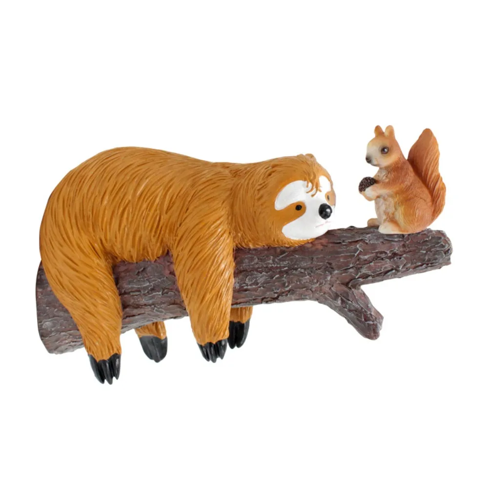 

Resin Sloth and Squirrel Tree Hanging Cute Creative Tree Decorations Pendant Simulated Exquisite Animal Ornaments Statue Home
