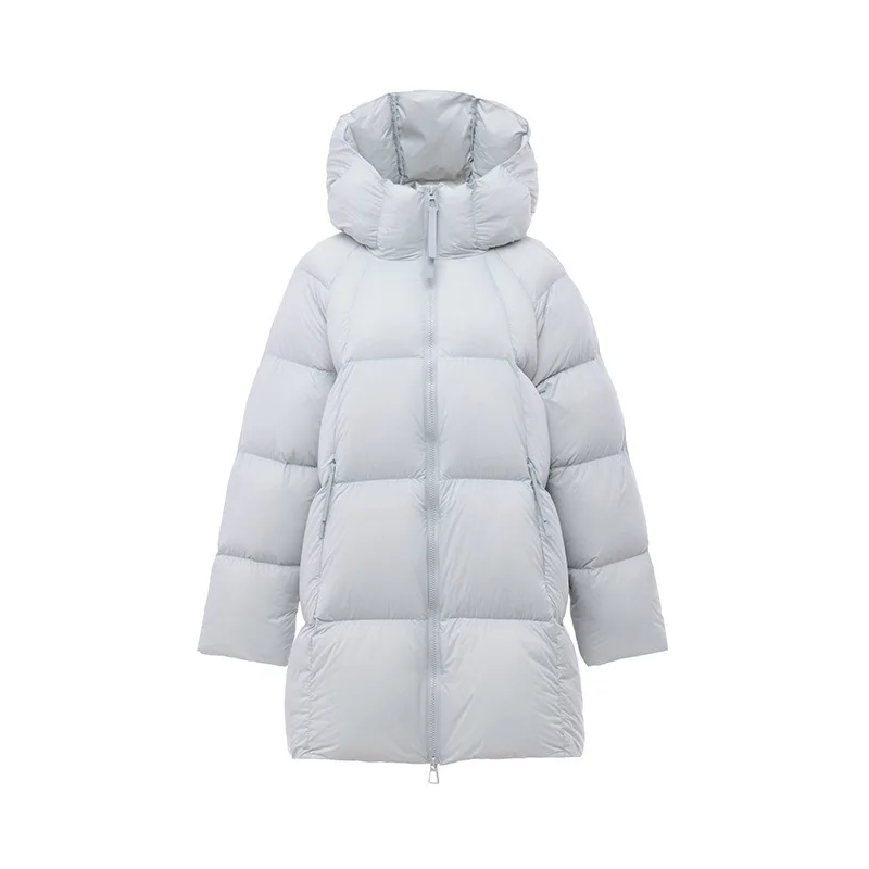 Long Women Parkas Coat Hooded Overcoats Solid Zipper Long Sleeves Full Sleeve Looose Thick Casual Office Lady 2025 Autumn Winter