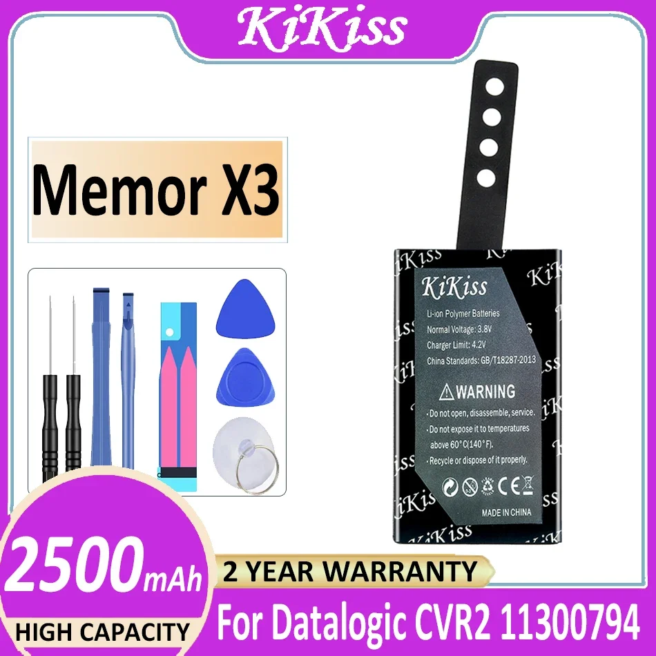 

Аккумулятор KiKiss 2500 мАч для Datalogic Memor X3 11300794 CVR2 CVR 2 подходит для цифровой батареи Wasp 63380892051