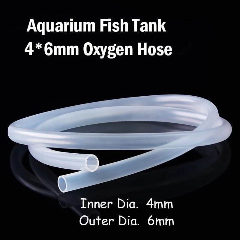 Aquarium Tubing 4-6mm Silicon Aquarium Oxygen Pump Hose Air Bubble Stone Aquarium Fish Tank Pond Pump Tube Food Grade Material