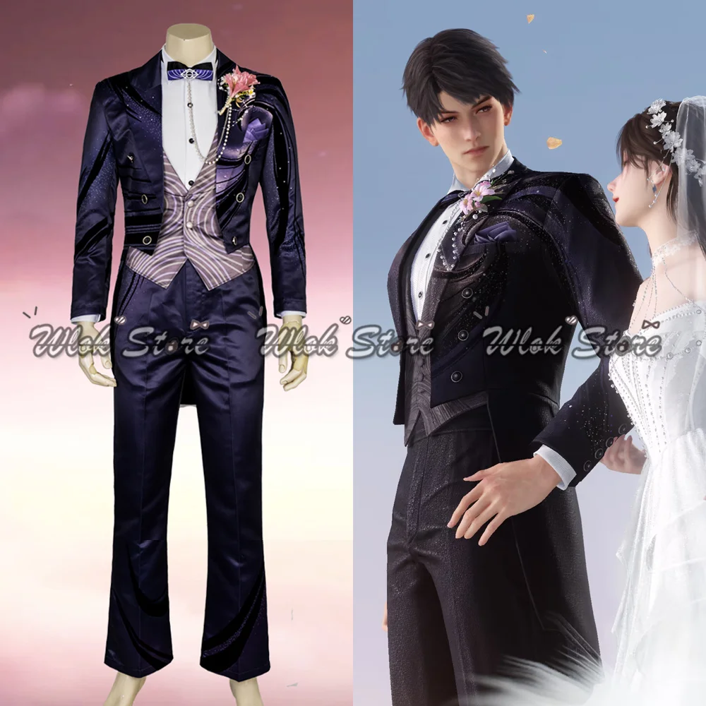 

Игра Love And Deepspace Caleb Косплей Костюм Свадебный Костюм Смокинг Для Мужчин Женщин Хэллоуин Карнавальные Наряды Синтетический Парик