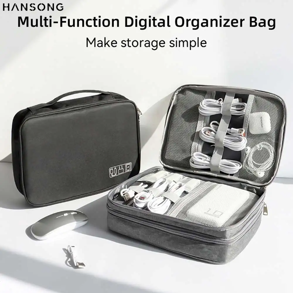 

Travel Cable Storage Bag Portable WaterProof Digital Electronic Organizer USB Data Line Charger Plug Storage Bag Cable Organizer