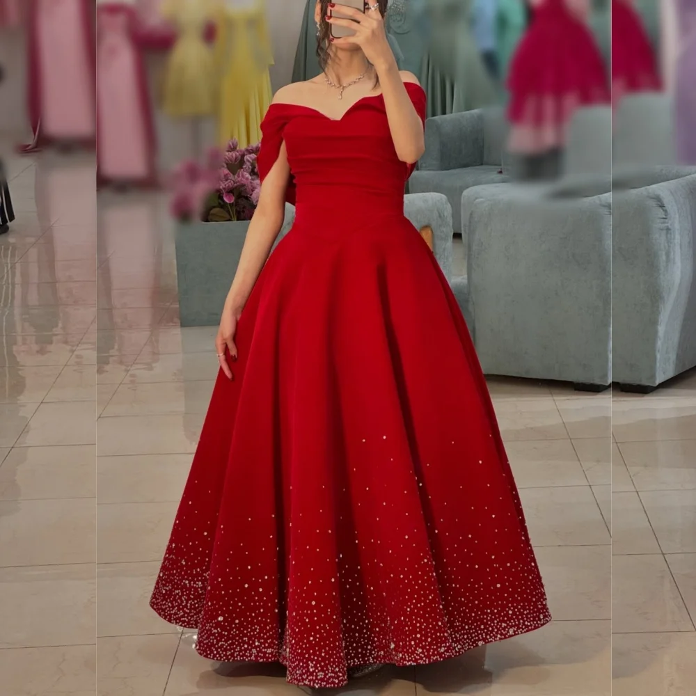 فستان سهرة مخصص عالي الجودة مكشوف الكتفين فساتين طويلة لامعة من فيستدوس دي فييستا مناسبة مخصصة للحفلات #1