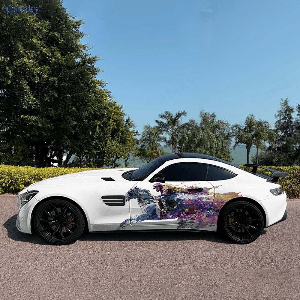 Soldiers Riding Horses Car Vinyl Wraps Decal Self-adhesive PVC Sticker Suitable for Trucks SUV Decoration Auto Accessories Gift