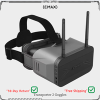 Emax Transporter 2 Goggles with Dual Antennas, 5.8GHz 4.3-Inch FPV Glasses for Tinyhawk, RC Racing Drone, High Performance