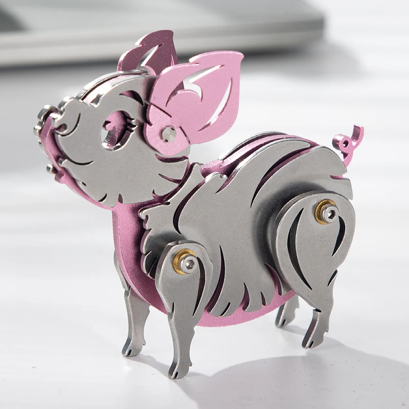 

MOKR Pig 3D металлический пазл детская игрушка DIY ручная сборная модель Рождественский подарок на день рождения образование и обучение