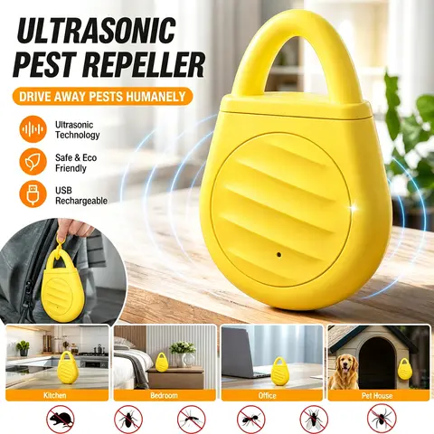 New Ultrasonic Electronic Mosquito Repellent Outdoor Camping Portable Repellent Intelligent  Automatic Mosquito Control Device