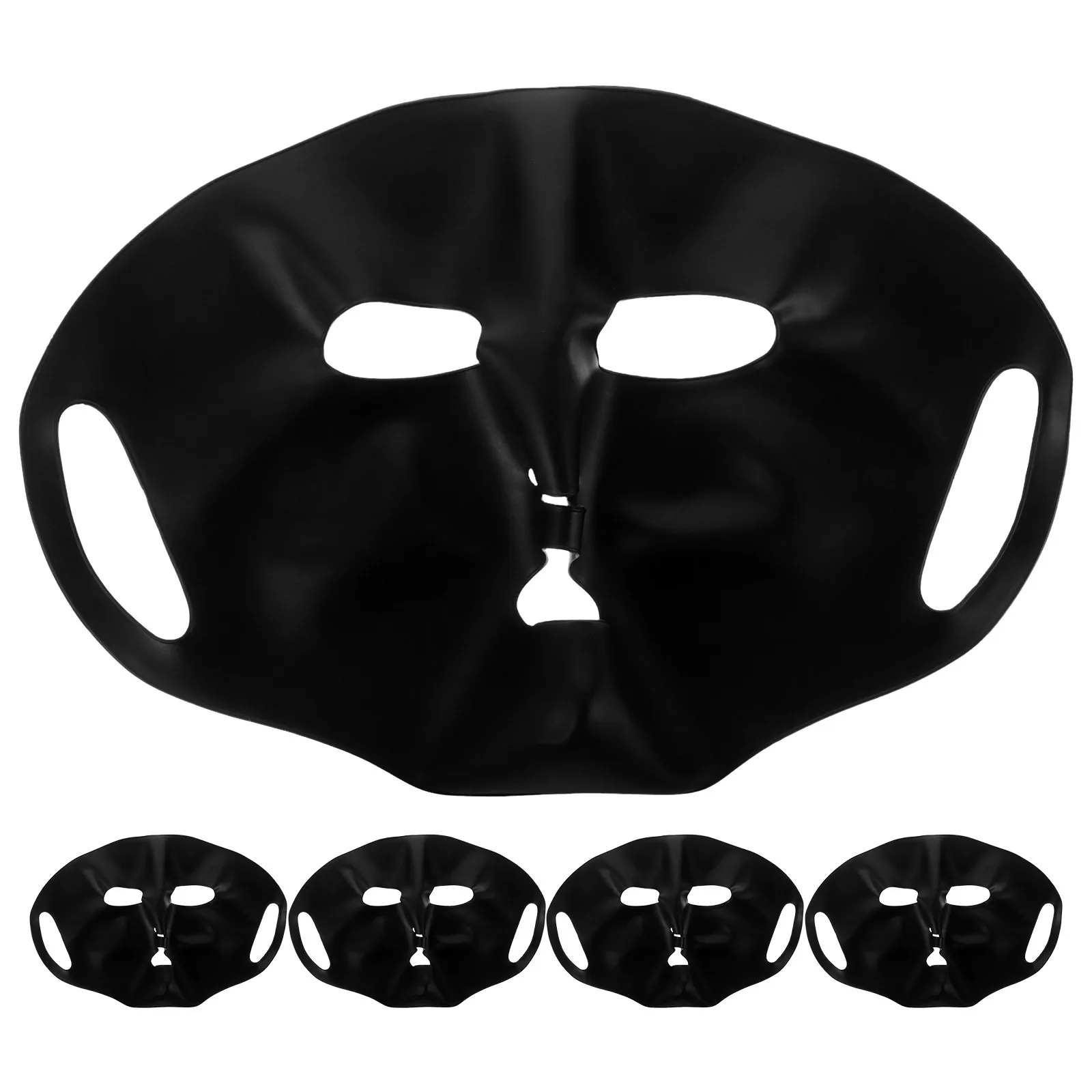 

5Pcs Silicone Face Mask Cover Reusable Sheet Mask Holder Stylish and Versatile for Both Men Women Maximizes Essence Absorption