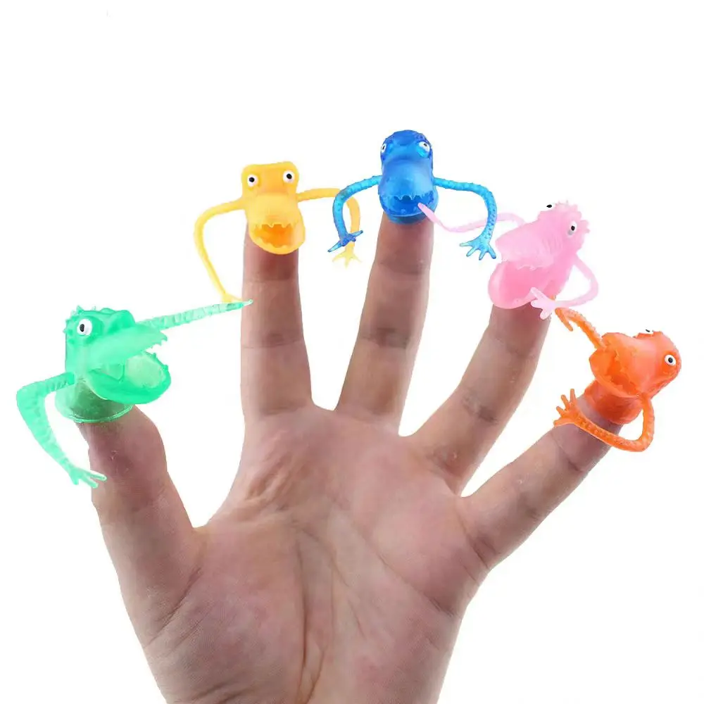 Çocuklar için dinozor parmak kuklaları erkek kız doğum günü partisi iyilik garip şeyler Juguetes Baratos Y Divertidos Kinderspeelgoed