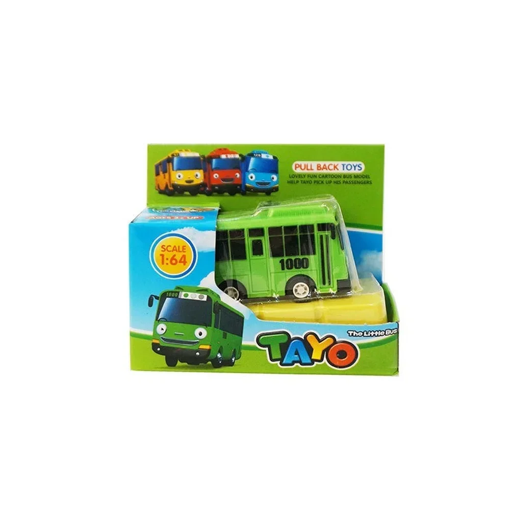 Cartoon TAYO Bus Kids Toys Mini Pull Back Car Korean Anime Model Bus Toy Play Vehicles Educational Toys for Children Boys Gifts