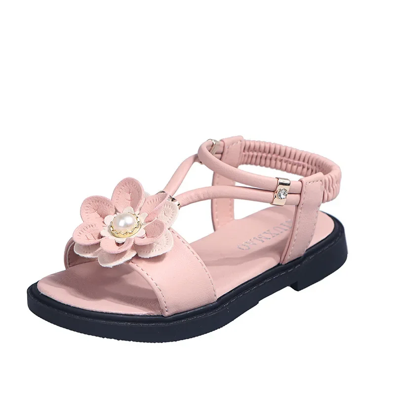 

Сандалии принцессы для девочек, мягкая детская пляжная обувь, детские летние сандалии с цветами, модные милые сандалии высокого качества для девочек 26-36 лет