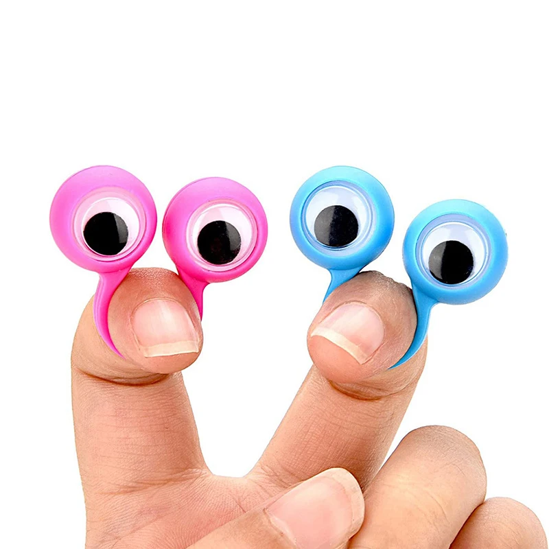 20pcs/bag Finger Puppets Rings Puppets Wiggly Eyeball Toy for Kids Birthday Party Favors Classroom Prizes Christmas Gift Pinata