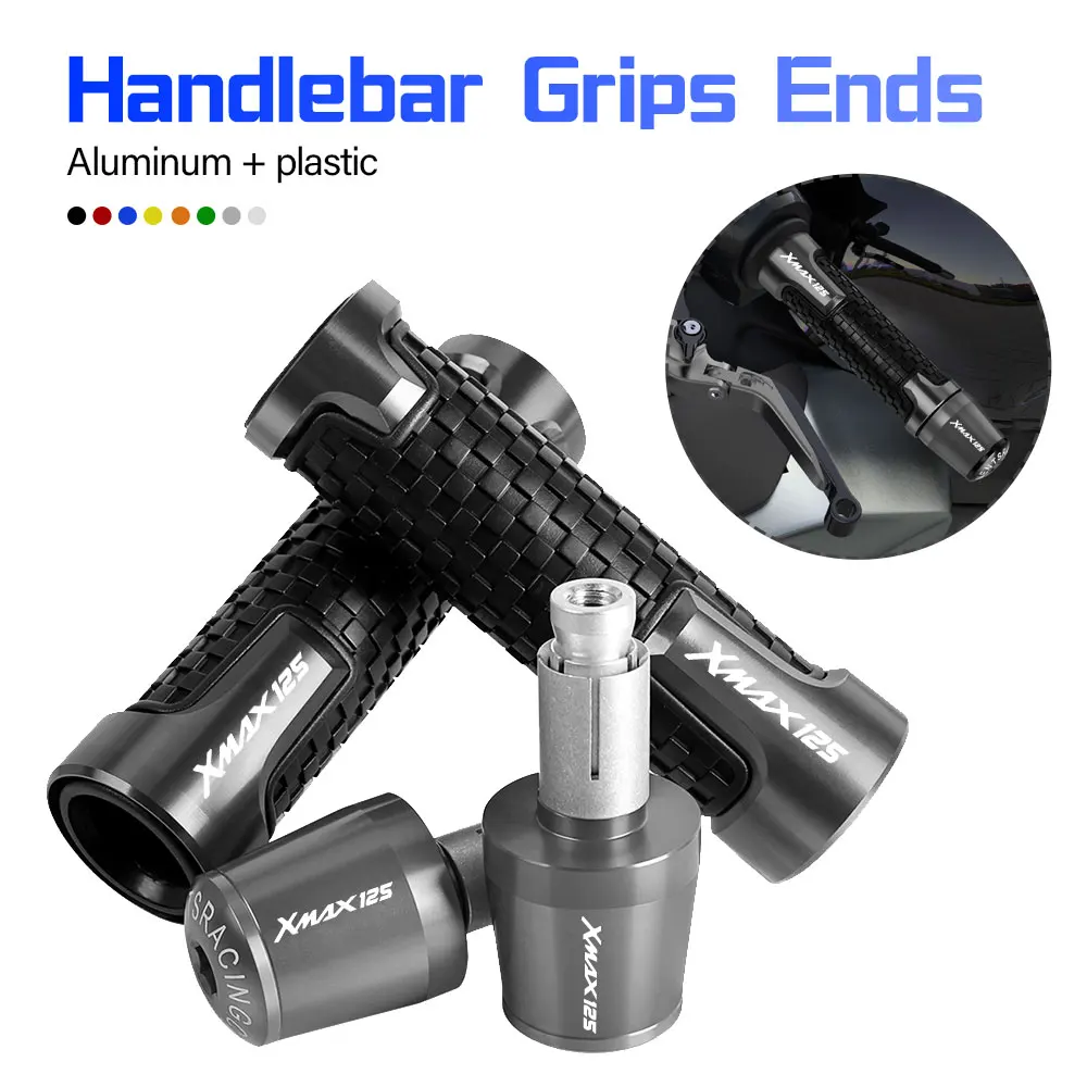 7/8'' Anti-Slip Grip Hand Motorcycle Handlebar Handle Bar Grips End Plugs FOR YAMAHA XMAX125 XMAX125 X-MAX 125 2017 2018 2019