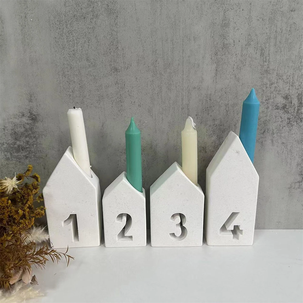 

Силиконовые формы для домашнего подсвечника с заостренным крыхом, номера «сделай сам», 1243, подсвечник для дома, гипсовая форма, орнамент, форма для эпоксидной смолы