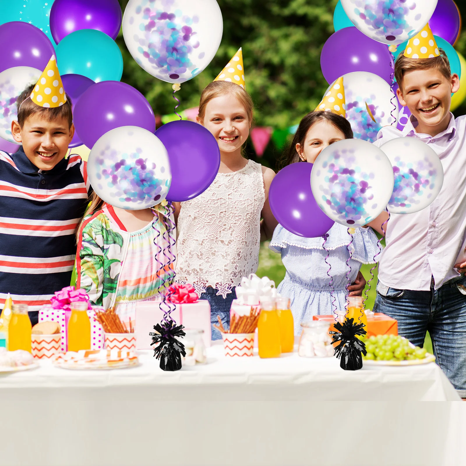 أوزان البالونات للحفلات 8 قطع من حاملات بالونات الزفاف المعلقات الجاذبية لتزيين قوس البالونات وأعياد الميلاد