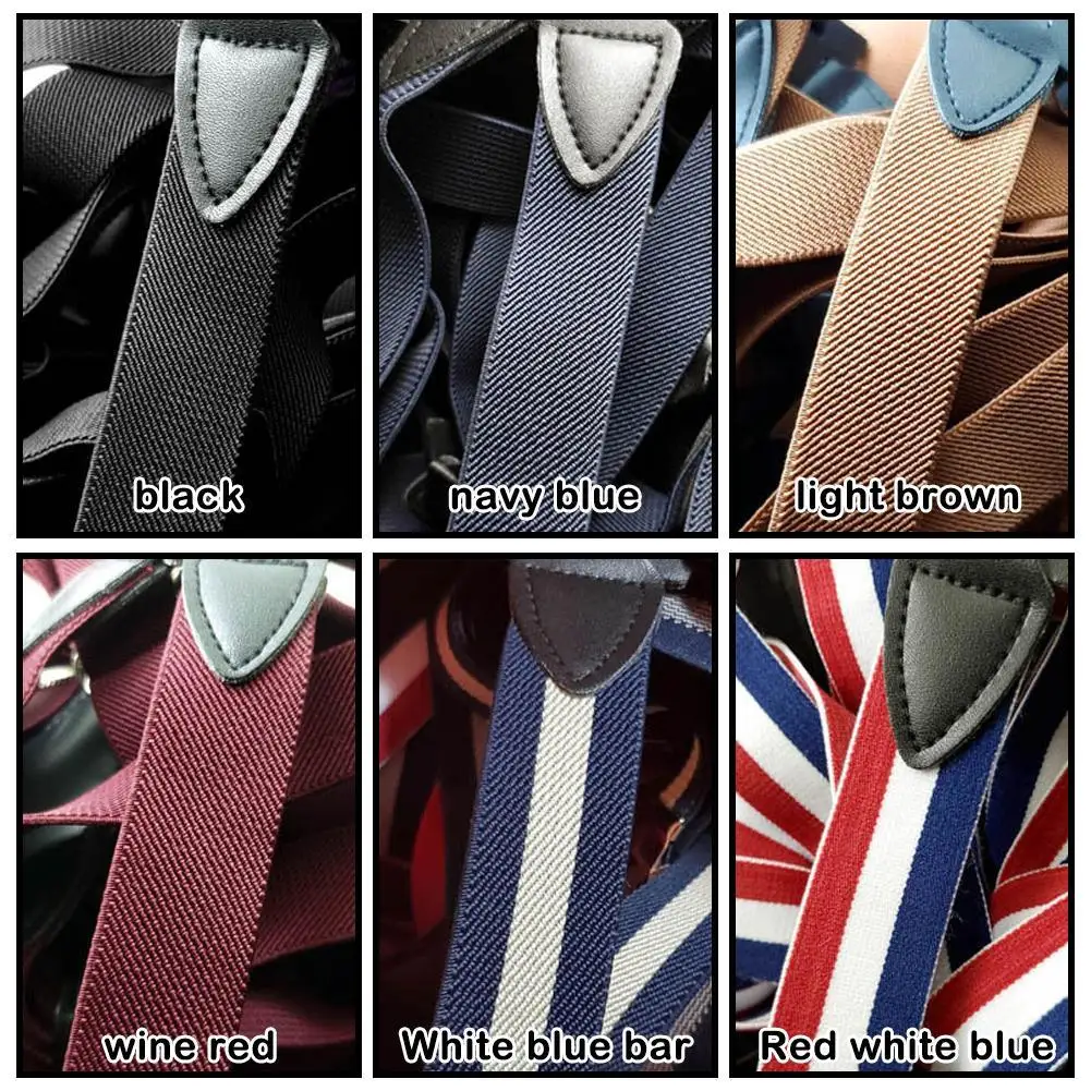 

Men's Suspenders Adjustable Braces X Back Shirt Clip Suspender Elastic Belt Trousers Braces Shoulder Strap For Men Women X1A7