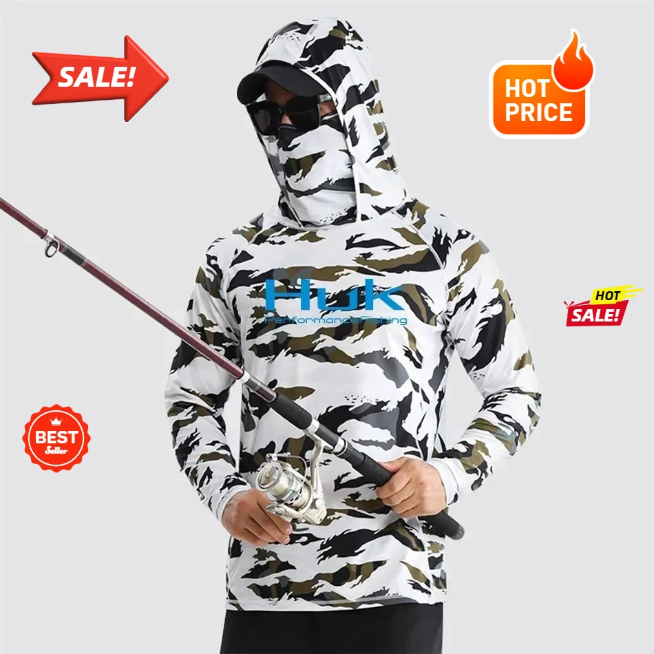 Men Huk Fishing Shi…