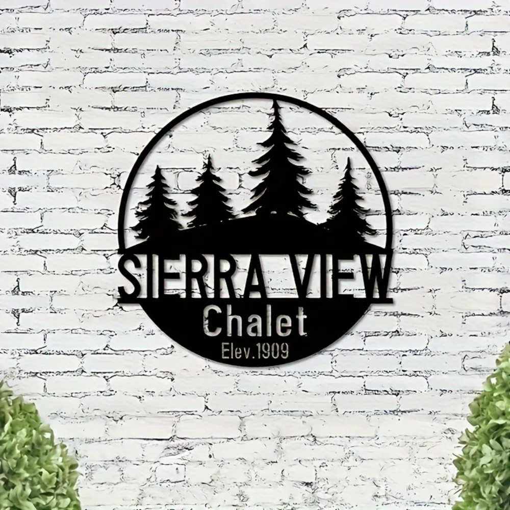 

Enchanting Charming Pine Tree Metal Wall Art Reusable Self Adhesive for Home Kitchen Coffee Shops Farmhouses Decor Appeal