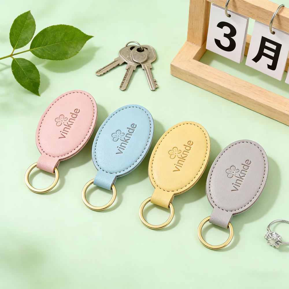 

Оптовые заготовки для ключниц с индивидуальным логотипом: овальные кожаные брелоки для гостиниц, путешествий, подарков, с гравировкой номера, разноцветные эллиптические аксессуары для ключей