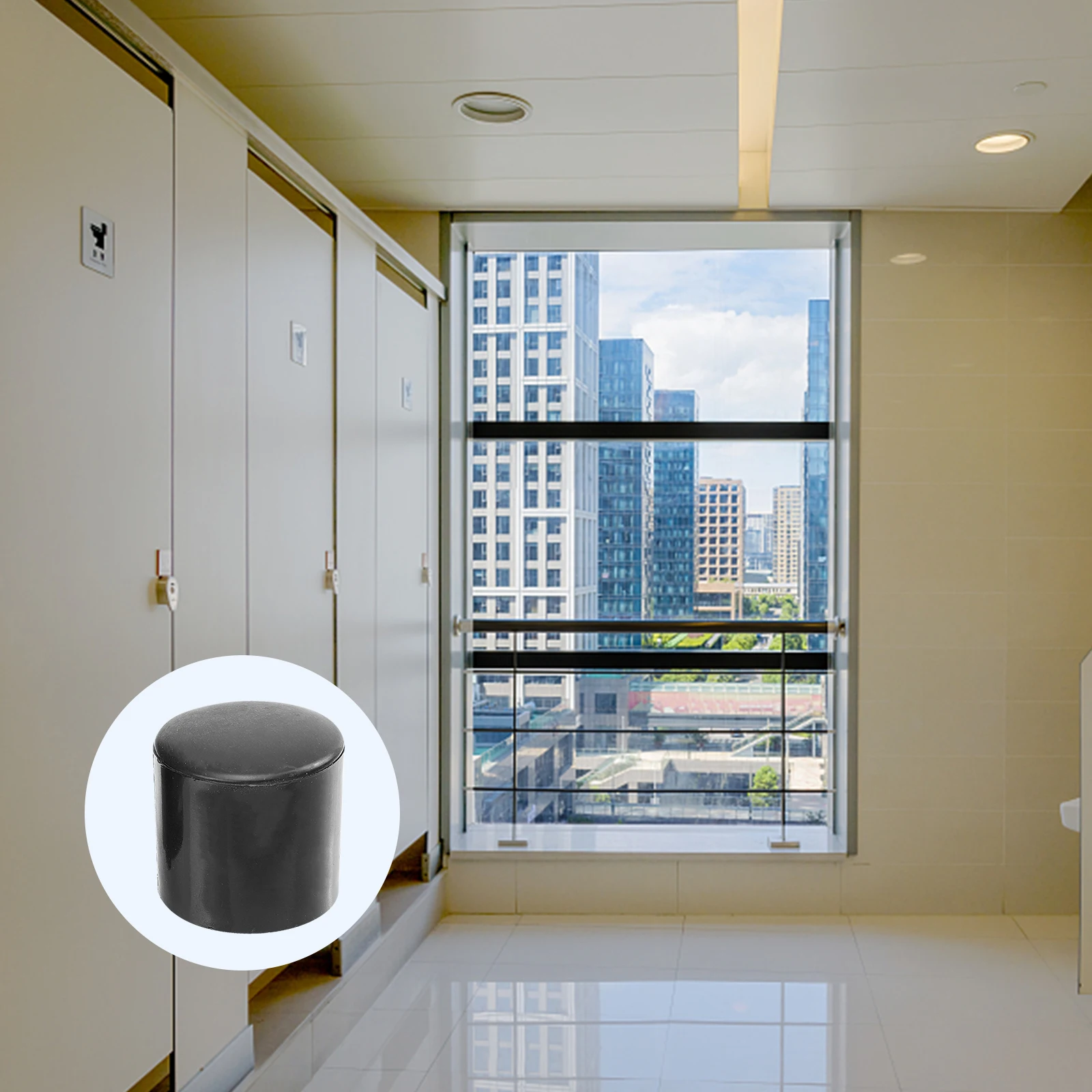 

6 шт. цилиндрическая ручка для раздвижной двери, внутренняя ручка шкафа, кухонная пластина, черная, прочная, легкая, простая установка