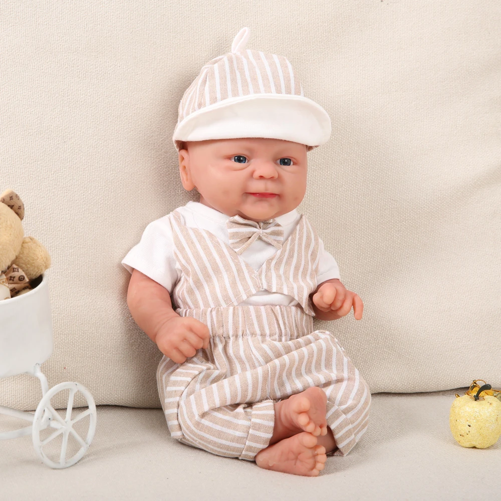 

WW1512 14inch 1800g 36cm Full Body Soft Silicone Reborn Baby Dolls Alive Simulated Bonecas Eyes Opened Smile Baby Boy Toys