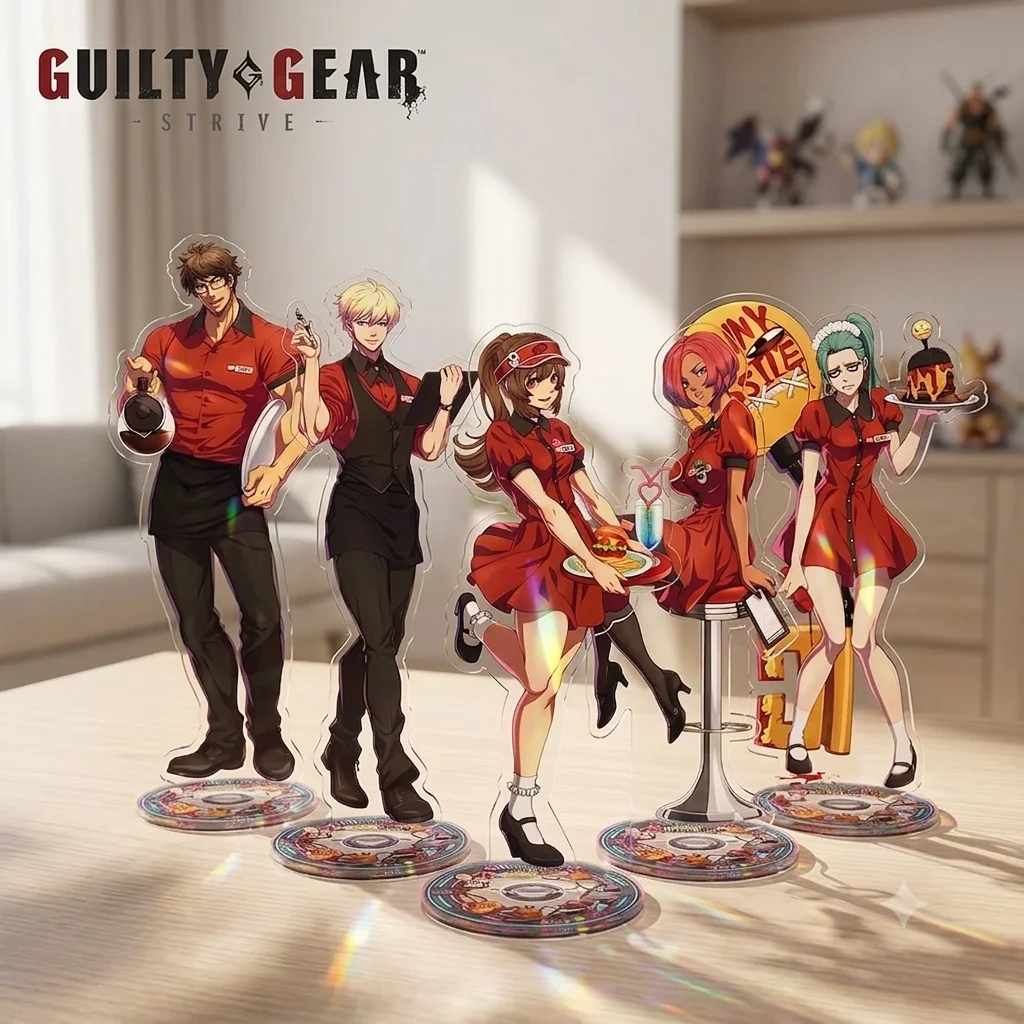 Nouveau support acrylique double face de 15 cm GUILTY GEAR -STRIVE 2026, porte-clés, figurine anime, décor de bureau Bridget Sol Badguy A.B.A.