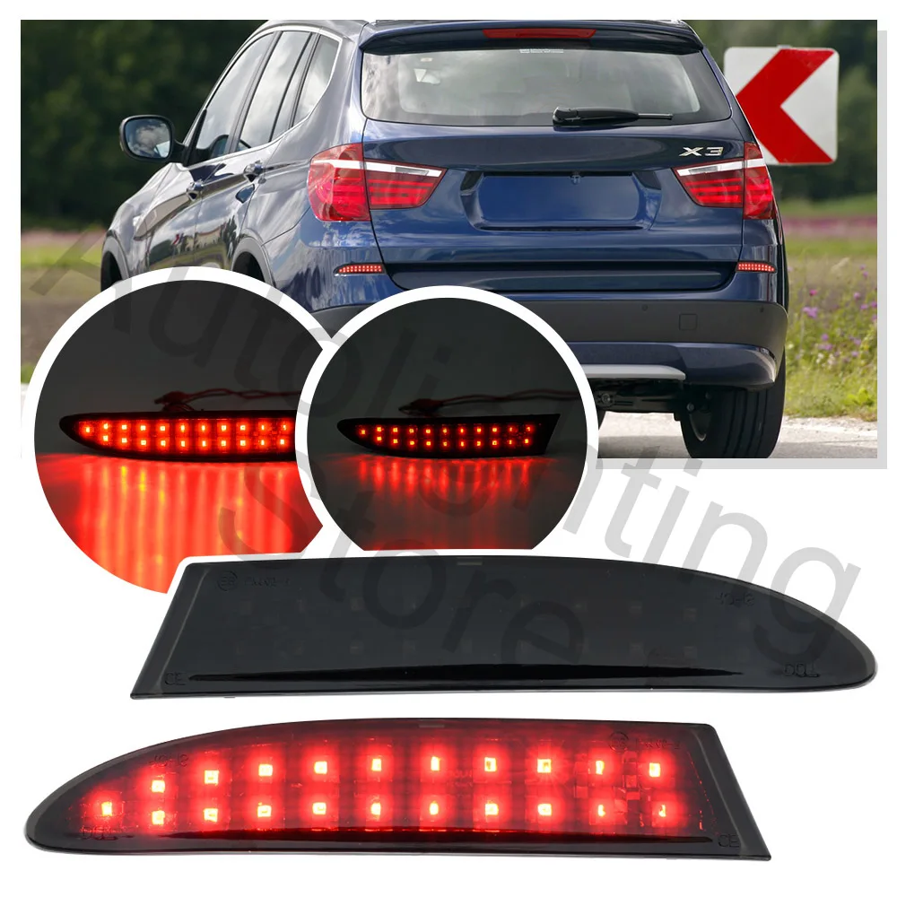 

2X LED rear bumper reflecter Light tail stop light brake light for BMW X3 F25 Pre-LCI 2010 2011-2014 LCI 2015-2017#63147217315