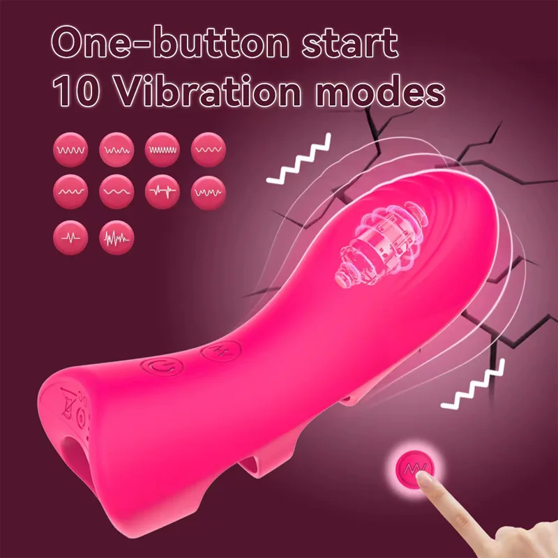 Finger Vibrator 10 Modes G spot Clitoris Massager For Women Masturbation Erotic Sex Toys Vibrating Egg Couple Flirting Adult 18