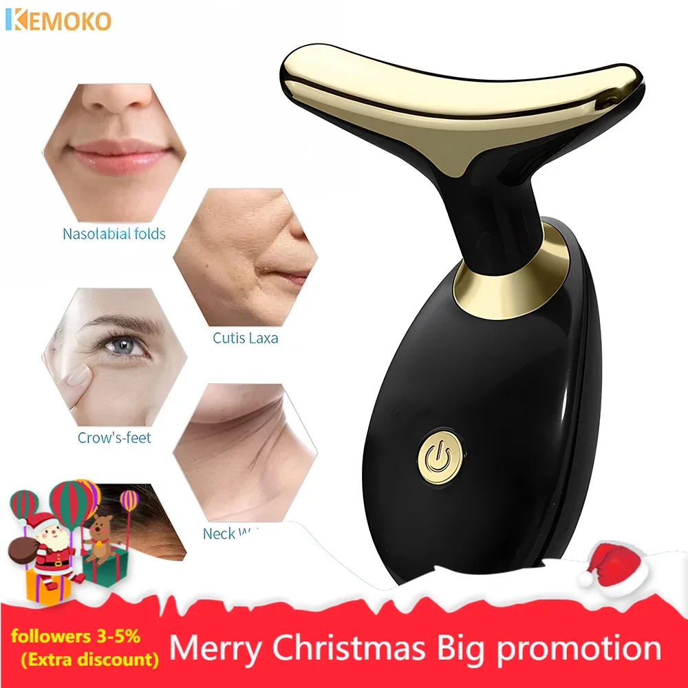 Neck Face Massager Anti Wrinkle Face Lifting Device Led Photon Therapy Reduce Double Chin Skin Tighten Beauty Device Facial Care