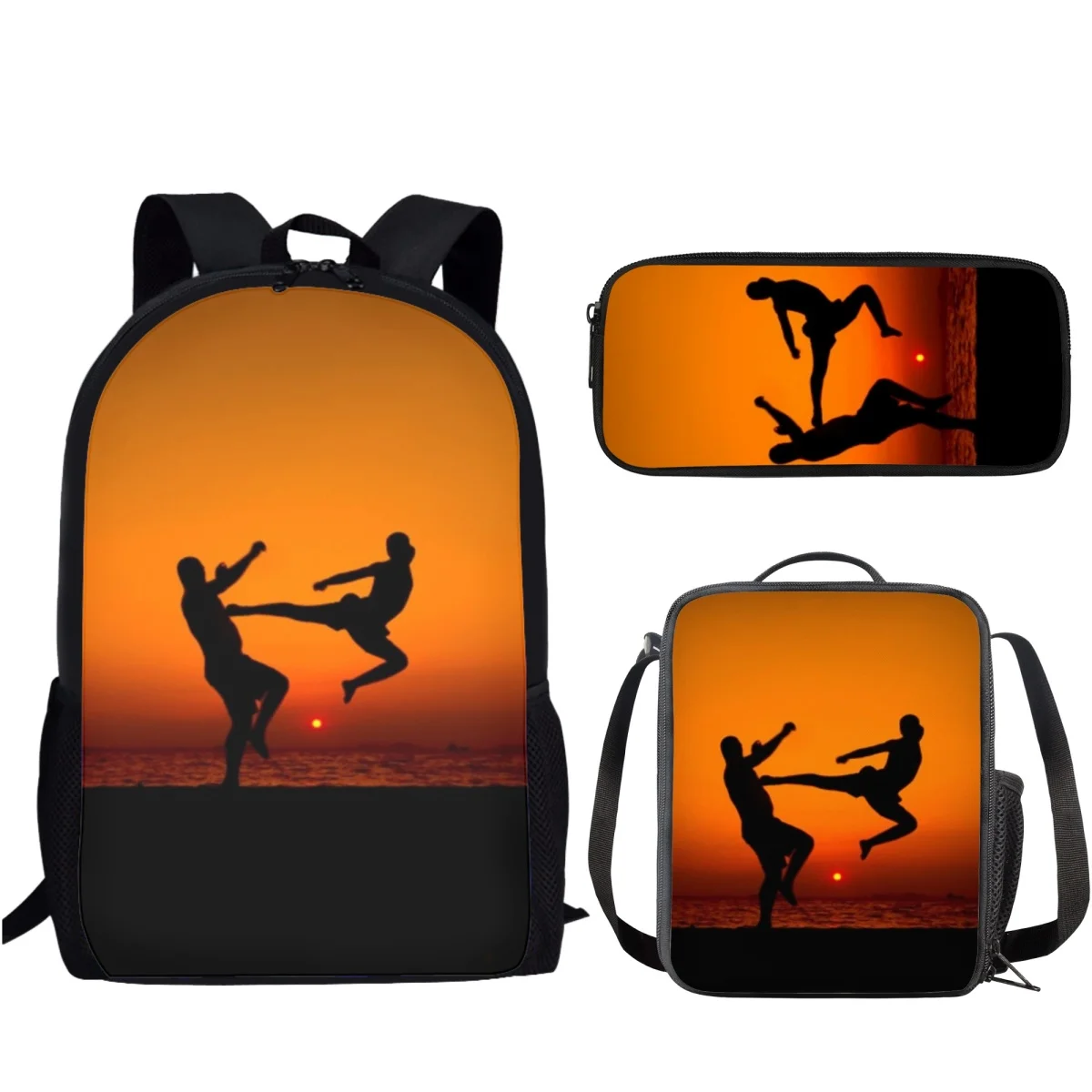 Cool Martial Art JUDO KARATE School Bags for Kids Large Capacity Children School Backpack Set 3pcs Student Mochila Birthday Gift